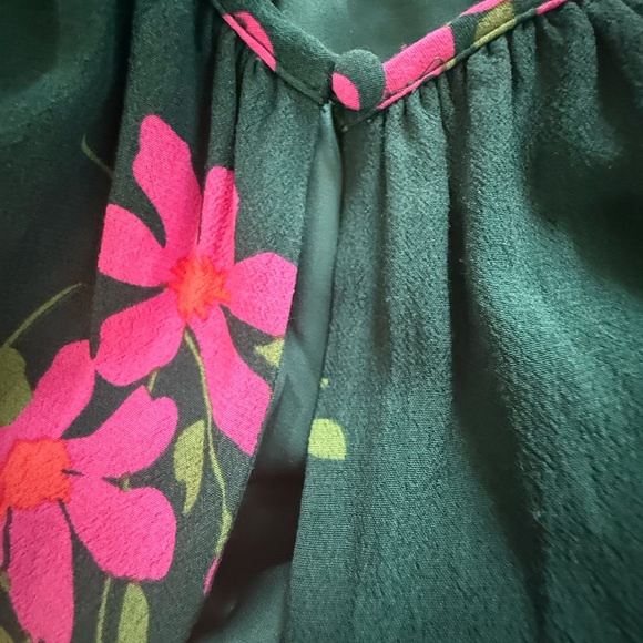 🎉Host Pick🎉Boden Mara Green Floral Viscose Long Sleeve Midi-Size 8 (no belt). - Picture 5 of 12